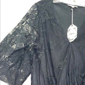 NWT black lace romper